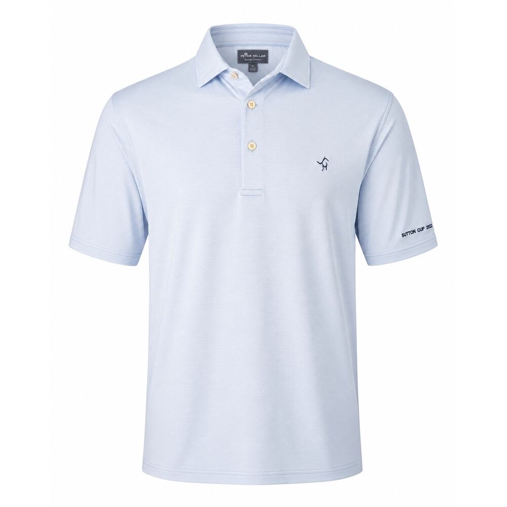 Peter Millar Summer Comfort Light Blue Golf Polo Shirt XL Travel Country Club